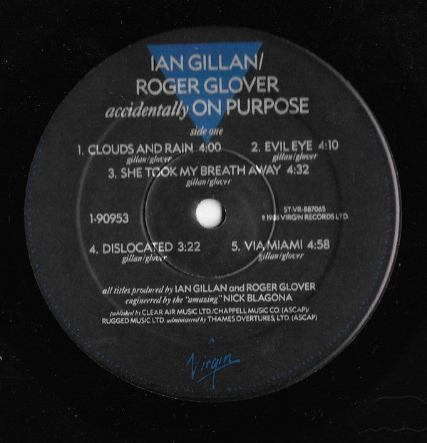 Gillan & Glover : Accidentally On Purpose (LP, Album)
