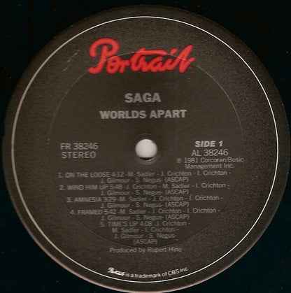 Saga (3) : Worlds Apart (LP, Album, Pit)