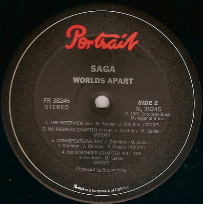 Saga (3) : Worlds Apart (LP, Album, Pit)