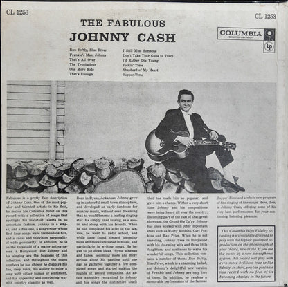 Johnny Cash : The Fabulous Johnny Cash (LP, Album, Mono)