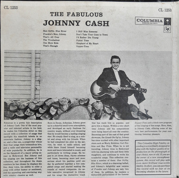Johnny Cash : The Fabulous Johnny Cash (LP, Album, Mono)