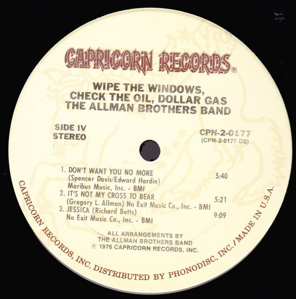 The Allman Brothers Band : Wipe The Windows, Check The Oil, Dollar Gas (2xLP, Album, RE, Ter)