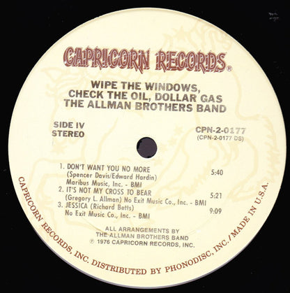 The Allman Brothers Band : Wipe The Windows, Check The Oil, Dollar Gas (2xLP, Album, RE, Ter)