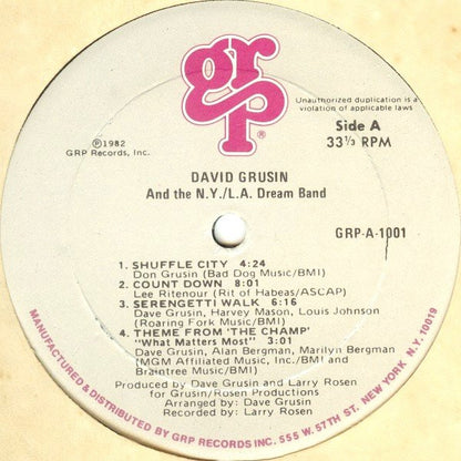 Dave Grusin And The NY-LA Dream Band : Dave Grusin And The N.Y. / L.A. Dream Band (LP, Album)