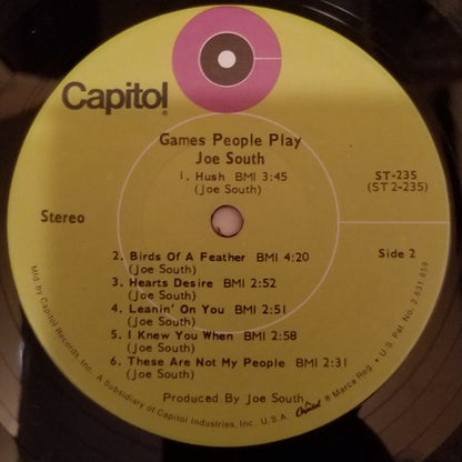 Joe South : Games People Play (LP, Album, Scr)