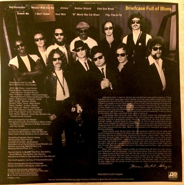 The Blues Brothers : Briefcase Full Of Blues (LP, Album, Club, CRC)