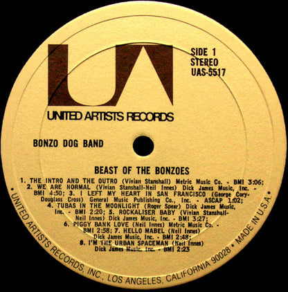 Bonzo Dog Doo-Dah Band : Beast Of The Bonzos (LP, Comp, Gat)