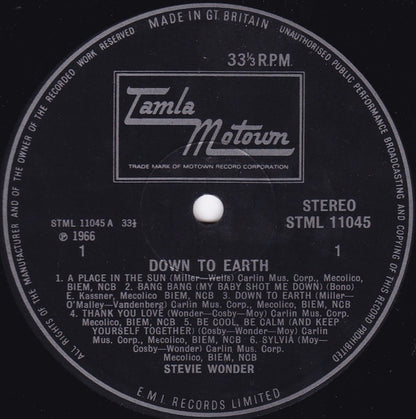 Stevie Wonder : Down To Earth (LP, Album)