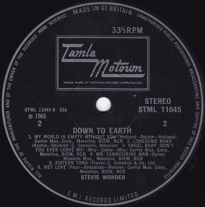 Stevie Wonder : Down To Earth (LP, Album)