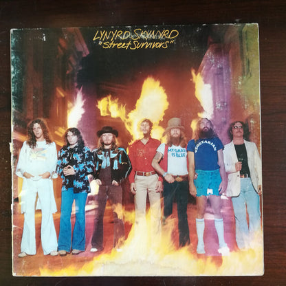 Lynyrd Skynyrd : Street Survivors (LP, Album, M/Print, RE, Pin)