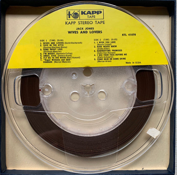 Jack Jones : Wives And Lovers (Reel, 4tr Stereo, 7" Reel)