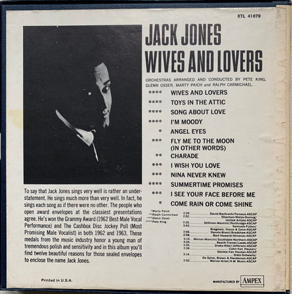 Jack Jones : Wives And Lovers (Reel, 4tr Stereo, 7" Reel)