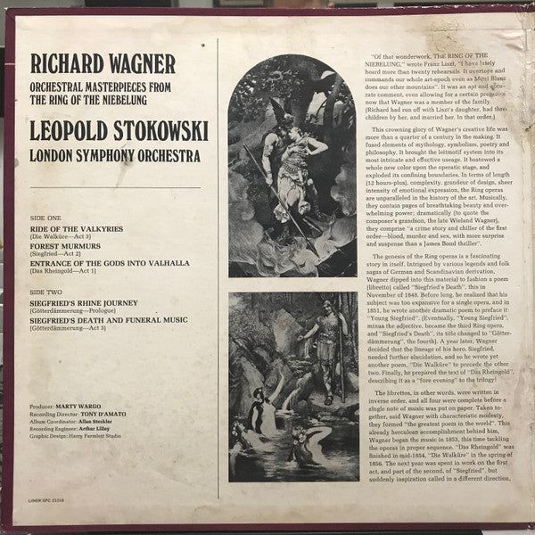 Leopold Stokowski / Richard Wagner, The London Symphony Orchestra : Orchestral Masterpieces From The Ring Of The Niebelung (LP, Gat)