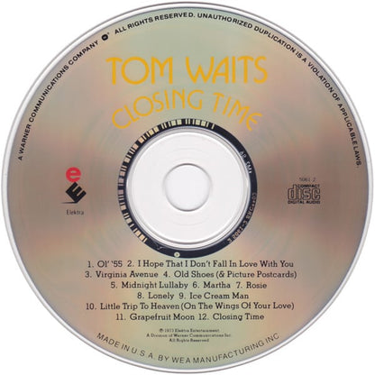 Tom Waits : Closing Time (CD, Album, RE)