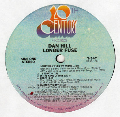 Dan Hill : Longer Fuse (LP, Album, Ter)