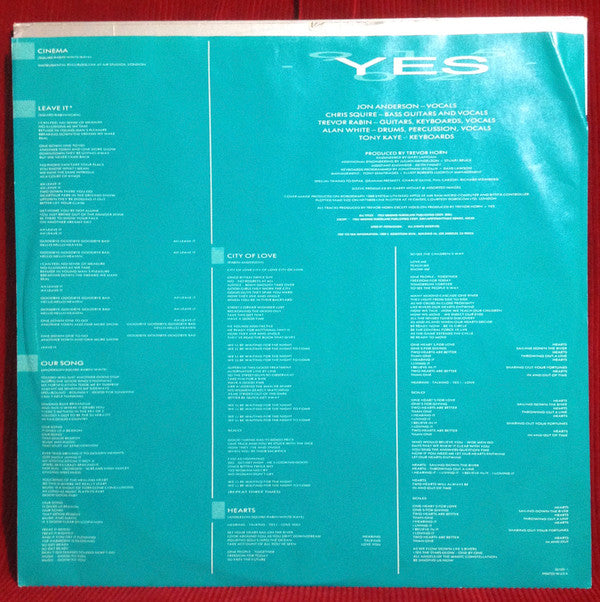 Yes : 90125 (LP, Album, Club, CRC)
