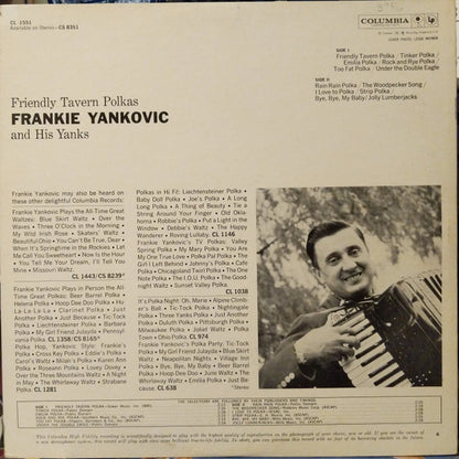 Frankie Yankovic And His Yanks : Friendly Tavern Polkas (LP, Album, Mono)