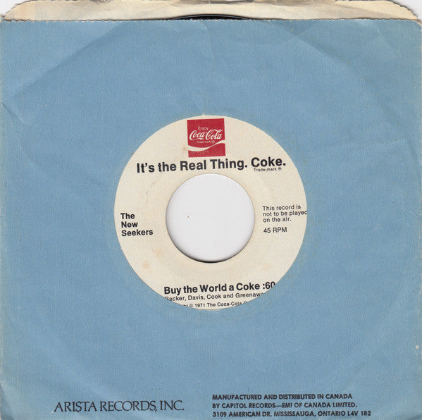 The New Seekers : It's The Real Thing. Coke. (7", Styrene, All)