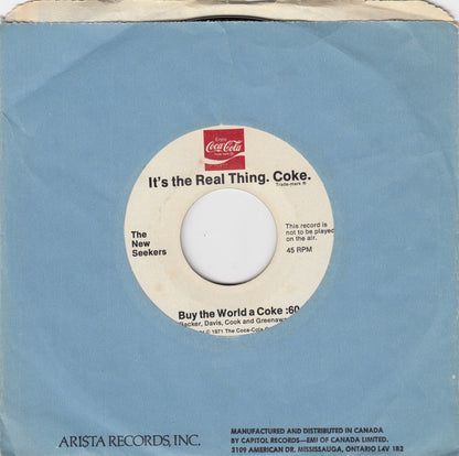 The New Seekers : It's The Real Thing. Coke. (7", Styrene, All)