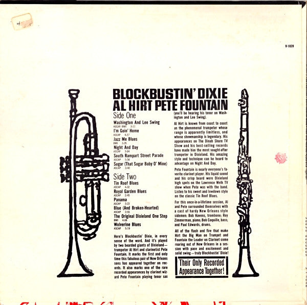 Al Hirt / Pete Fountain : Blockbustin' Dixie (LP, Album, Mono, RE)