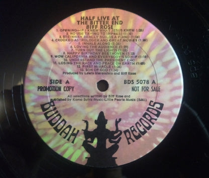 Biff Rose : Half Live At The Bitter End  (LP, Album, Promo)