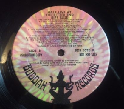 Biff Rose : Half Live At The Bitter End  (LP, Album, Promo)