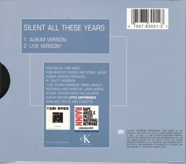 Tori Amos : Silent All These Years (CD, Single, RE, Sli)