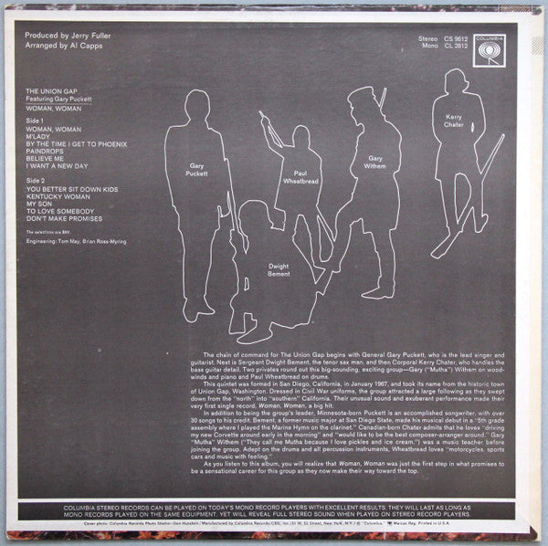 Gary Puckett & The Union Gap : Woman, Woman (LP, Album, Pit)