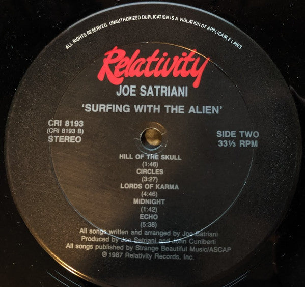Joe Satriani : Surfing With The Alien (LP, Album)