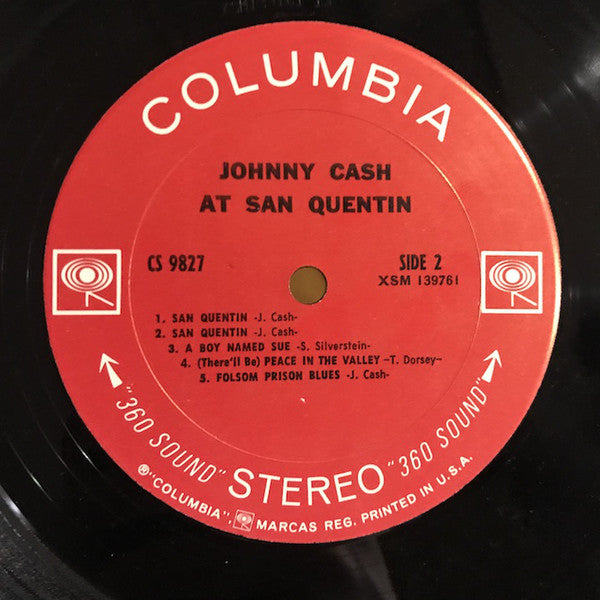 Johnny Cash : Johnny Cash At San Quentin (LP, Album, Pit)