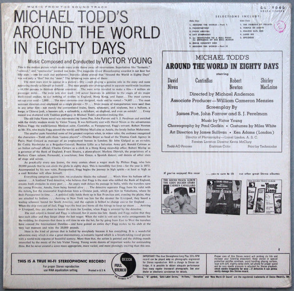 Victor Young : Michael Todd's Around The World In 80 Days (Music From The Sound Track) (LP, Album, RP, Glo)