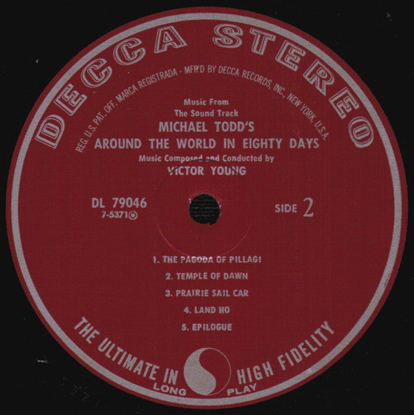 Victor Young : Michael Todd's Around The World In 80 Days (Music From The Sound Track) (LP, Album, RP, Glo)
