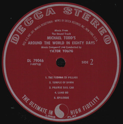 Victor Young : Michael Todd's Around The World In 80 Days (Music From The Sound Track) (LP, Album, RP, Glo)