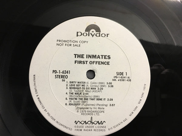 The Inmates (2) : First Offence (LP, Album, Promo, 56)