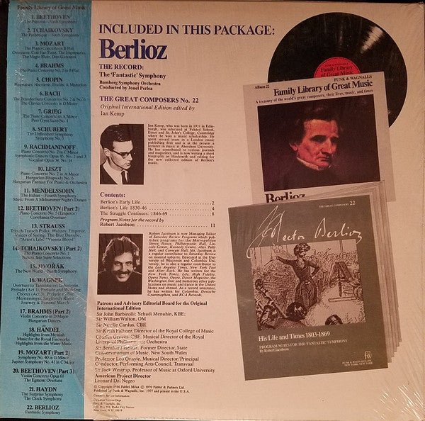 Hector Berlioz, Bamberger Symphoniker Conducted By Jonel Perlea : Album 22 Berlioz - Family Library Of Great Music - The Fantastic Symphony Opus 14  (LP, Album)