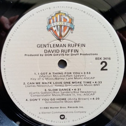 David Ruffin : Gentleman Ruffin (LP, Album)