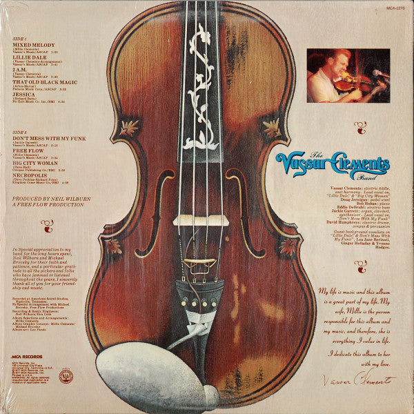 The Vassar Clements Band : The Vassar Clements Band (LP, Album, Pin)