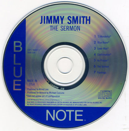Jimmy Smith : The Sermon! (CD, Album, RE, RP, EMI)