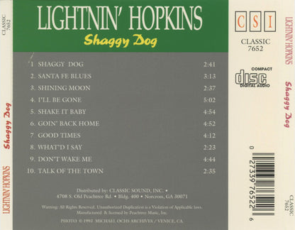 Lightnin' Hopkins : Shaggy Dog (CD, Comp)