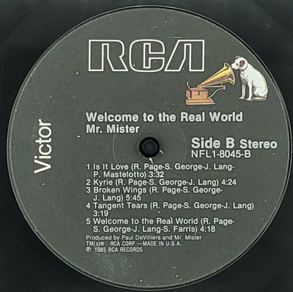 Mr. Mister : Welcome To The Real World (LP, Album, Ind)