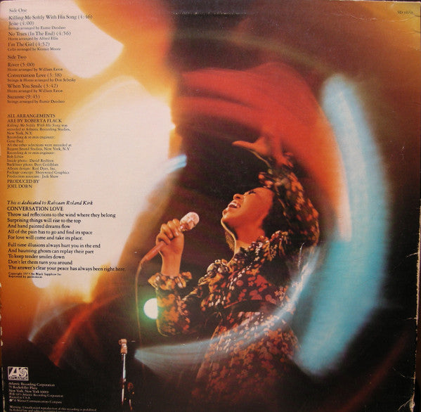 Roberta Flack : Killing Me Softly (LP, Album, RE, SP )