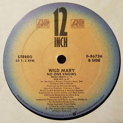 Wild Mary : No One Knows (12", Single)