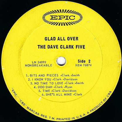 The Dave Clark Five : Glad All Over (LP, Album, Mono, Pit)
