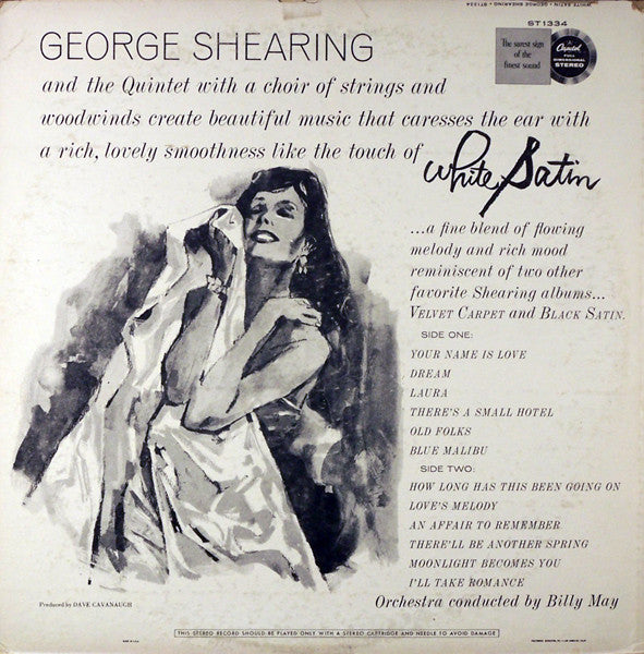 The George Shearing Quintet And Billy May And His Orchestra : White Satin (LP, Album)