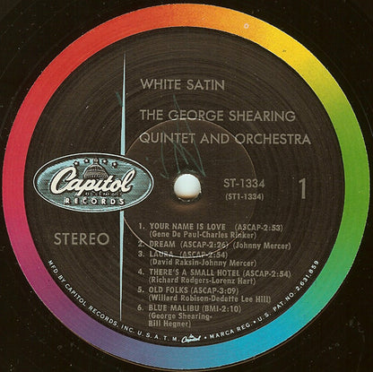 The George Shearing Quintet And Billy May And His Orchestra : White Satin (LP, Album)