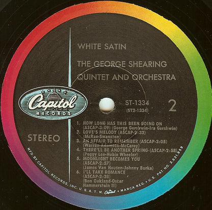 The George Shearing Quintet And Billy May And His Orchestra : White Satin (LP, Album)