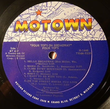 Four Tops : On Broadway (LP, Album, Mono)