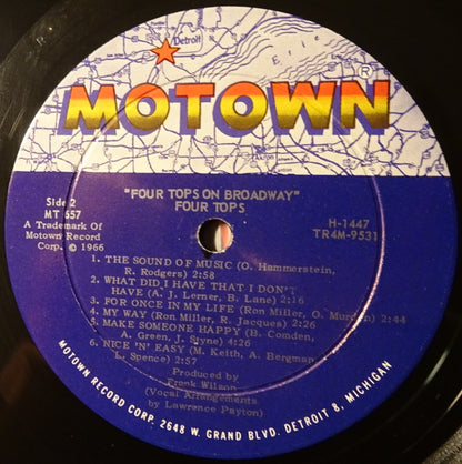 Four Tops : On Broadway (LP, Album, Mono)