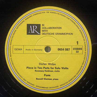 Stefan Wolpe / Phillip Rhodes (2) / Charles Whittenberg : Piece In Two Parts For Solo Violin / Form / Duo For Violin And Cello / Variations For Nine Players (LP, Album)