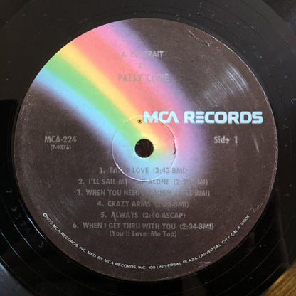 Patsy Cline : A Portrait Of Patsy Cline (LP, Comp, RE)